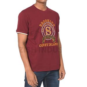 Nueva camiseta personalizada de algodón 100% para hombre elegante/de gran tamaño/atractiva bordada personalizada - Product Image 1