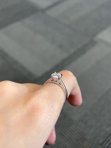 14K oro amarillo 1.5CT diamante solitario anillo de compromiso DEF VS1 Lab Grown 4 puntas ajuste anillo de bodas para mujeres - Product Image 4