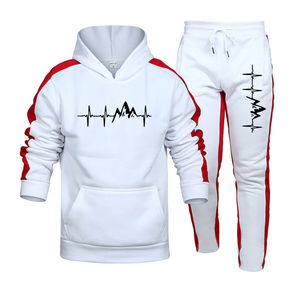 ชุดวอร์มมีฮู้ดพิมพ์ลายสำหรับผู้ชาย รับทำโลโก้ตามสั่ง ขายส่ง แจ็คเก็ตและกางเกง ชุดกีฬาระบายอากาศ รับออเดอร์จำนวนมาก สำหรับผู้ซื้อทั่วโลก - Product Image 2