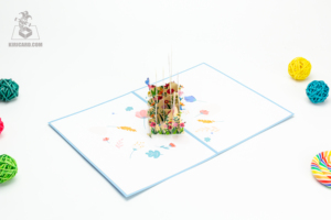 Tarjeta de felicitación artesanal de papel emergente 3D personalizable a precio de fábrica, tarjeta de regalo de recuerdo en cantidad a granel disponible - Product Image 5