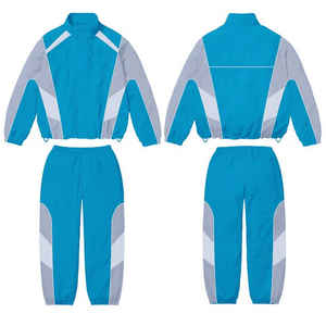 Conjunto de entrenamiento Unisex personalizado 2025, chándal cortavientos de gran tamaño de nailon de alta calidad, contraste de Color, ligero, estampado a prueba de viento - Product Image 2