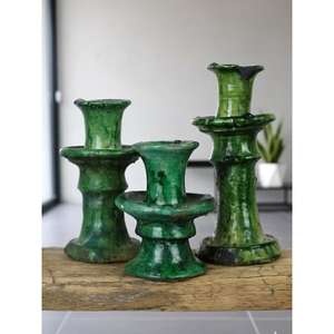 Poterie marocaine artisanale Tamegroute, glaçure verte, bol en céramique artisanal, artisanat berbère vintage, décoration d'intérieur, cadeau - Product Image 2