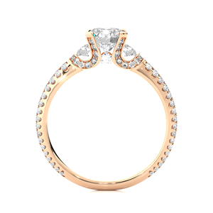 Anillo de Corona de Diamantes Naturales de 0.25ct en Oro Sólido de 18K para Mujer, Última Moda, Anillo de Boda con Racimo de Diamantes Brillantes para Mujer - Product Image 4