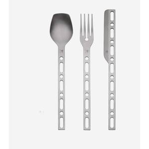 Venta al por mayor de cubiertos de acero inoxidable chapados en plata de diseñador martillado de mango largo personalizar cuchillo y tenedor cucharas conjunto - Product Image 5