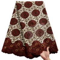 Tissu en dentelle suisse africaine de haute qualité, brodé, pour robe de mariée Ankara, fabricant OEM ODM sur mesure Hitjem