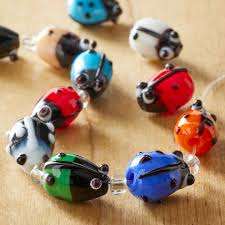 Factory Wholesale Multicolored DIY <b>Bracelet</b> <b>Cute</b> Lamp Work Murano Glass Ladybug Beads for Jewelry Making - Product Image 4