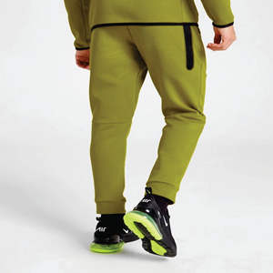 Logo de marque personnalisé 69% coton 31% polyester vert garçons Tech polaire survêtement fermeture éclair complète à capuche Joggers pantalons de survêtement survêtement - Product Image 5