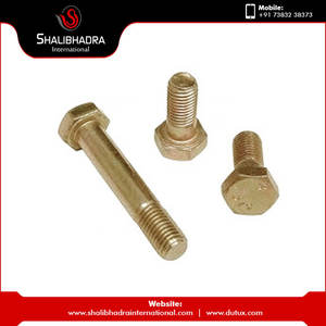 Golden Finish Brass Hex Flange <b>Bolts</b> Fasteners DIN Standard Plain Finish Bulk Supply by SHALIBHADRA INTERNATIONAL - Product Image 2
