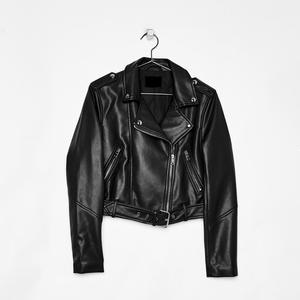 เสื้อแจ็คเก็ตผู้หญิงหนังแกะแท้แบบเย็บติดกัน-สัมผัสหนังแท้ กันน้ำและกันลม เทรนด์ฮาโลวีน - Product Image 5