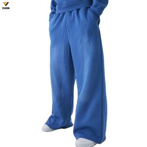 Pantalones de chándal acampanados informales de alta calidad personalizados para hombre, pantalones de chándal acampanados con cintura elástica de retazos para hombre - Product Image 1