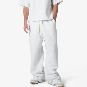 Fábrica personalizada pantalones de chándal hombres 500 GSM peso pesado Joggers algodón polar de gran tamaño pierna ancha holgado OEM Streetwear proveedor a granel - Product Image 1