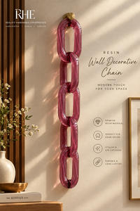 Handmade Washable <b>Resin</b> Curve Functional Wall Hanging Chain Links Sculpture Vertical Pattern Modern Art Design Home Office - Product Image 3