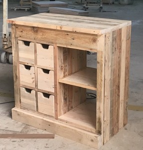 Commode en pin antique rustique non toxique avec finition à base d'eau, démontage de meubles de chambre à coucher en paquet plat du fabricant du Vietnam - Product Image 3