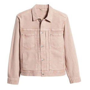 Chaqueta de Mezclilla para Hombre, Estilo Casual, Color Sólido, Corte Ajustado, Algodón, Tallas Grandes - Product Image 1