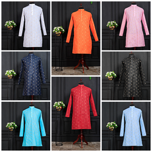 Exclusivo estilo Premium seda Jequard Kurta indio pakistaní étnico algodón desgaste para fiestas bodas festivales varias ocasiones - Product Image 4