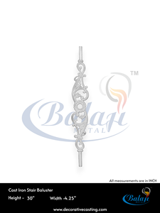 Grille de balcon en fonte gris moderne, 50 kg, finition super sablée, moulage au sable hautement poli, Balaji Metals - Product Image 4