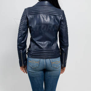แจ็คเก็ตหนังผู้หญิง แฟชั่นสไตล์คนเมือง เสื้อแจ็คเก็ตหนังผู้หญิง ดีไซน์เนอร์ สไตล์เสื้อคลุม แจ็คเก็ตหนังผู้หญิง - Product Image 3