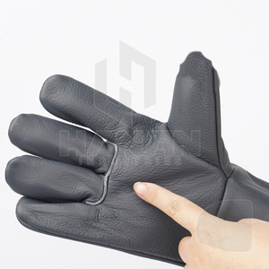 Gants de soudage professionnels pour une utilisation intensive avec paume et poignets en cuir de vachette résistant à la chaleur - Product Image 5