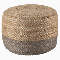 Tabourets ronds en jacinthe d'eau Ottoman et tables d'appoint Décor naturel fait à la main pour salon ou chambre à coucher écologique