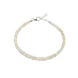 Pulsera de tenis Kelayi de plata de ley chapada en rodio con ópalo de 17 quilates - Product Image 1