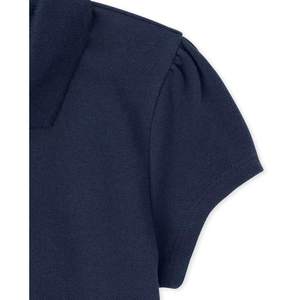 ชุดเครื่องแบบนักเรียนเสื้อโปโลผ้ายืดสีฟ้ามีระบาย5แพ็ก - Product Image 1