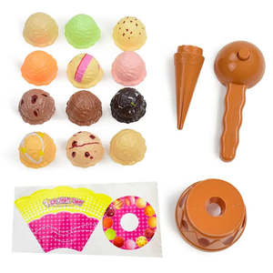 Ensemble de jouets de cuisine en plastique PC pour enfants, comprenant un jeu de simulation de marchand de glace, pour les 3 ans et plus, avec fonction ludique, emballé en boîte - Product Image 3
