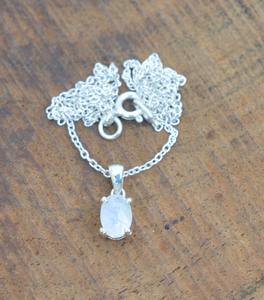 จี้พลอยมูนสโตนเงินสเตอริ925รุ่นยอดนิยมเครื่องประดับทำมือจี้เงินสไตล์โบฮีเมียนสำหรับเป็นของขวัญสำหรับผู้หญิง - Product Image 2