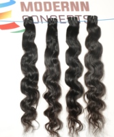 Extensions de cheveux naturels Remy indiens, double trame machine, cuticules alignées, Bodywave, lots noirs, boucles profondes lâches, à bandes adhésives