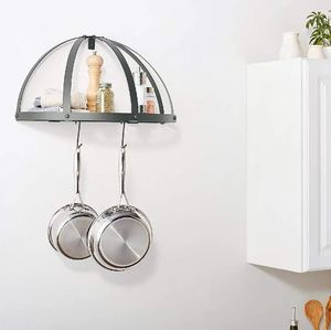 Estante de almacenamiento para ollas y sartenes, colgador de utensilios montado en la pared, organizador de cocina - Product Image 2