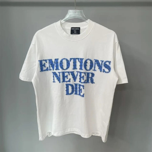 MIXED EMOTION แบรนด์แฟชั่นอเมริกัน เสื้อยืดแขนสั้นลายเพชร เสื้อผ้าคุณภาพสูงขายส่ง - Product Image 3