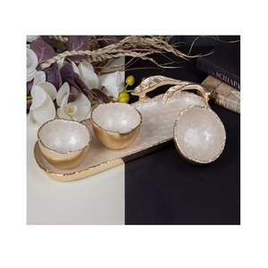 Bol de vaisselle de service en forme de feuille en métal avec finition en émail pour la maison et l'hôtel - Product Image 5