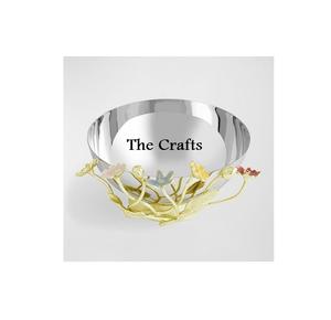 Prime Quality Silver Color Round Shape Sweets <b>Bowl</b> Leaf Design <b>Stainless</b> <b>Steel</b> <b>Bowl</b> With Aluminium Base - Product Image 3