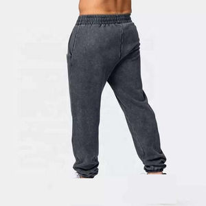 กางเกงจ็อกเกอร์ลำลองผู้ชาย ล้างสีแบบแอซิด หลายกระเป๋า บริการ OEM ทรงปกติ ผ้าแคนวาส ผ้าไม่ถักทอ ผ้าฝ้าย 100% ย้อมสีพื้น สไตล์สตรีทแวร์ - Product Image 4