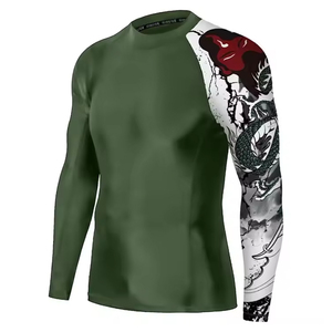 Unique Style <b>Rashguard</b> for Men and Long With Custom Logo Spandex Nylon Short Sleeve OEM Service Rash Guards - Product Image 1