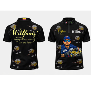 Jersey de Snooker Personalizado de Manga Corta con Cierre, Tejido Sólido, Sublimado, en Oferta - Product Image 5