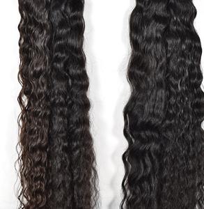 Vente en gros Extensions de cheveux humains 100% naturels ondulés bruts alignés sur les cuticules Paquets de cheveux vierges indiens - Product Image 2