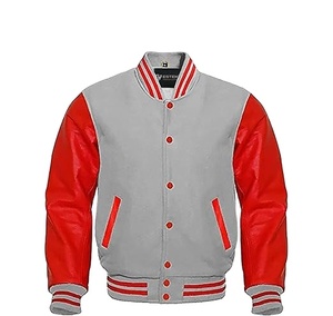 Chaqueta universitaria térmica informal para hombre, ropa de calle fresca, bombardero universitario de cuero para la universidad, ropa de calle versátil para hombre - Product Image 3