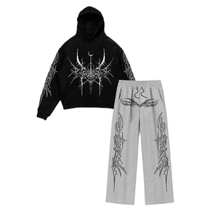 Sudadera Casual con Hombros Caídos para Hombre, Pantalones y Sudaderas con Capucha, Diseño Personalizado de Alta Calidad con Impresión DTF, Tendencia al por Mayor - Product Image 5