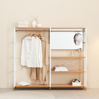 Meubles de chambre à coucher design moderne armoire en bois dressing en bois blanc armoires de chambre à coucher boîte à chaussures rangement