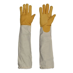 Guantes DE SEGURIDAD ventilados de piel de oveja al por mayor 2024, guantes de apicultura flexibles antipicaduras de abeja con servicio personalizado OEM - Product Image 1
