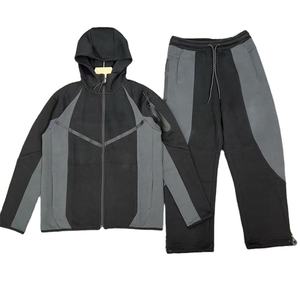 Ensemble coupe-vent respirant pour l'extérieur, veste et pantalon légers imperméables, tenue de jogging, de randonnée et de course à pied unisexe - Product Image 1