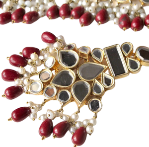 Nuevo Juego de Collar de Novia Clásico de Acero Inoxidable Plateado de Primera Calidad con Pendientes a Juego, Tikka y Mala Larga para Aniversario - Product Image 2