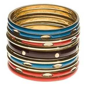 กำไลลูกปัดเรซินแฟชั่นอินเดียพร้อมกำไลข้อมือโลหะชุดเครื่องประดับแฟชั่น6ชิ้นและอุปกรณ์เสริมแฮนด์เมดส่งตรงจากโรงงาน - Product Image 2