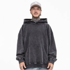 เสื้อมีฮู้ดสำหรับผู้ชายผ้าคอตตอนฟอกสีกรด400กรัม - Product Image 1