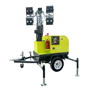 Tour d'éclairage mobile industrielle sur remorque 5m 7m 9m avec générateur diesel, tours d'éclairage d'usine en gros, RGB, éclairage blanc, solaire DC - Product Image 1