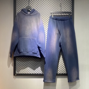 Sweat à capuche unisexe personnalisé en coton épais 100% avec poches imprimées et brodées pour homme, couleur unie, idéal pour l'hiver - Product Image 3