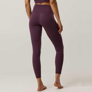 Pantalones deportivos de yoga transfronterizos de cintura alta, lisos, hasta el tobillo, resistentes a las arrugas, con efecto de realce de glúteos y cintura elástica para fitness - Product Image 2