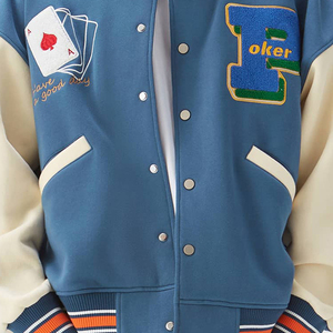 OEM personalizado Chenille parches bordados lana Letterman Varsity béisbol Bomber chaqueta para hombres Universidad - Product Image 4