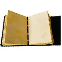 Journal en cuir gaufré papillon, livre vintage coloré, ombres, papier véritable à bords festonnés, antique, classique, religieux, fait à la main, 7x5