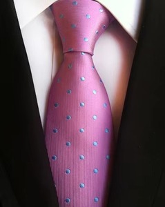 Fashion Casual 8cm Silk Eco-Friendly Washed Heat-Transfer Printed <b>Blue</b> Red Floral Polka Dot Necktie for <b>Men</b> Business Gift - Product Image 6